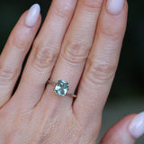 2.25CT MADAGASCAR RADIANT SAPPHIRE, SEAFOAM TEAL GREEN, 7.7X6.3MM