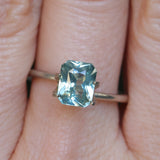 2.25CT MADAGASCAR RADIANT SAPPHIRE, SEAFOAM TEAL GREEN, 7.7X6.3MM