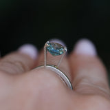 2.25CT MADAGASCAR RADIANT SAPPHIRE, SEAFOAM TEAL GREEN, 7.7X6.3MM