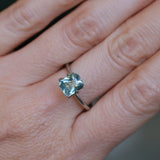 2.25CT MADAGASCAR RADIANT SAPPHIRE, SEAFOAM TEAL GREEN, 7.7X6.3MM