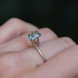 2.25CT MADAGASCAR RADIANT SAPPHIRE, SEAFOAM TEAL GREEN, 7.7X6.3MM