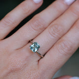 2.25CT MADAGASCAR RADIANT SAPPHIRE, SEAFOAM TEAL GREEN, 7.7X6.3MM