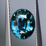 2.71CT OVAL MADAGASCAR SAPPHIRE, DEEP TEAL BLUE, 9.1X7.4X5MM