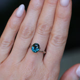 2.71CT OVAL MADAGASCAR SAPPHIRE, DEEP TEAL BLUE, 9.1X7.4X5MM