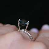 2.71CT OVAL MADAGASCAR SAPPHIRE, DEEP TEAL BLUE, 9.1X7.4X5MM