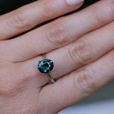 2.71CT OVAL MADAGASCAR SAPPHIRE, DEEP TEAL BLUE, 9.1X7.4X5MM