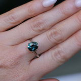 2.71CT OVAL MADAGASCAR SAPPHIRE, DEEP TEAL BLUE, 9.1X7.4X5MM