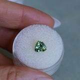 1.24CT TRILLION MADAGASCAR SAPPHIRE, LIGHT SPRING GREEN WITH YELLOW, 6.7MM