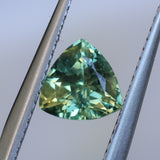 1.24CT TRILLION MADAGASCAR SAPPHIRE, LIGHT SPRING GREEN WITH YELLOW, 6.7MM