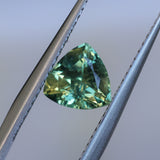 1.24CT TRILLION MADAGASCAR SAPPHIRE, LIGHT SPRING GREEN WITH YELLOW, 6.7MM