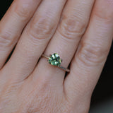 1.24CT TRILLION MADAGASCAR SAPPHIRE, LIGHT SPRING GREEN WITH YELLOW, 6.7MM