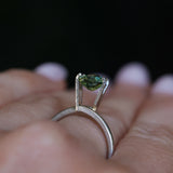 1.24CT TRILLION MADAGASCAR SAPPHIRE, LIGHT SPRING GREEN WITH YELLOW, 6.7MM