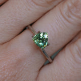 1.24CT TRILLION MADAGASCAR SAPPHIRE, LIGHT SPRING GREEN WITH YELLOW, 6.7MM