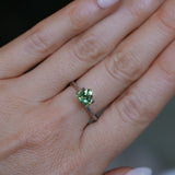 1.24CT TRILLION MADAGASCAR SAPPHIRE, LIGHT SPRING GREEN WITH YELLOW, 6.7MM