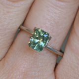 1.53CT RADIANT CUT MONTANA SAPPHIRE, PARTI GREEN YELLOW BLUE, 7.11X5.27X4.05MM