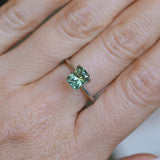 1.53CT RADIANT CUT MONTANA SAPPHIRE, PARTI GREEN YELLOW BLUE, 7.11X5.27X4.05MM