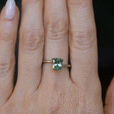 1.53CT RADIANT CUT MONTANA SAPPHIRE, PARTI GREEN YELLOW BLUE, 7.11X5.27X4.05MM