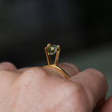 2.18CT MADAGASCAR EMERALD CUT, BICOLOR YELLOW BLUE, 6.66X5.98X5.29MM