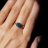 2.34ct Round Untreated Blue Montana Sapphire Classic 4 Prong Solitaire in 14k Yellow Gold- Appraised Stone