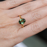 2.92CT OVAL AUSTRALIAN SAPPHIRE, DEEP FOREST GREEN, UNTREATED, 9.95X7.14X4.28MM