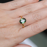 2.92CT OVAL AUSTRALIAN SAPPHIRE, DEEP FOREST GREEN, UNTREATED, 9.95X7.14X4.28MM