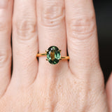 2.92CT OVAL AUSTRALIAN SAPPHIRE, DEEP FOREST GREEN, UNTREATED, 9.95X7.14X4.28MM