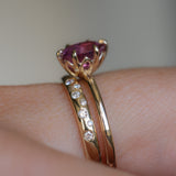 1.37ct Oval Untreated Pink Burmese Spinel Lotus Solitaire in 14k Yellow Gold