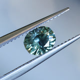 1.15CT PRECISION CUT OVAL MONTANA SAPPHIRE, LIGHT AQUA BLUE GREEN, 6.7X5.4X4.1MM