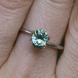 1.15CT PRECISION CUT OVAL MONTANA SAPPHIRE, LIGHT AQUA BLUE GREEN, 6.7X5.4X4.1MM