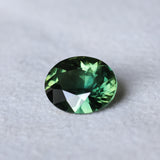 6.59CT OVAL MADAGASCAR SAPPHIRE, FOREST GREEN, UNTREATED, 12.5X10.1X6MM