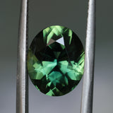 6.59CT OVAL MADAGASCAR SAPPHIRE, FOREST GREEN, UNTREATED, 12.5X10.1X6MM