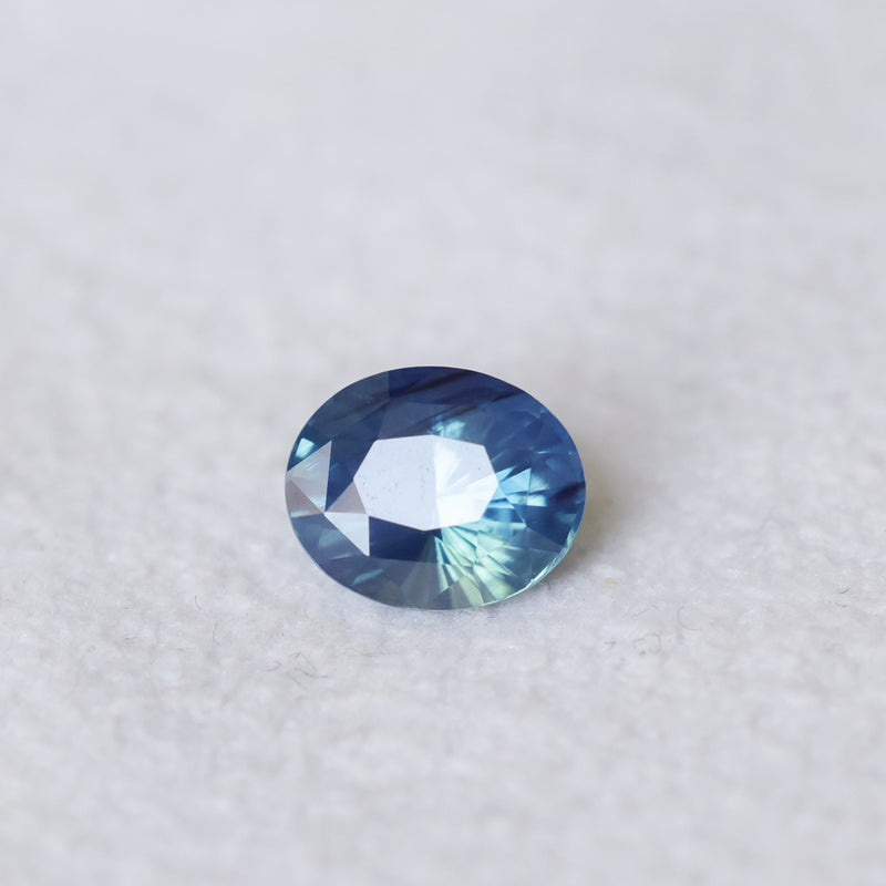 2.07CT OVAL MADAGASCAR SAPPHIRE, MEDIUM TEAL BLUE, UNTREATED, 8.1X6.6X5.1MM