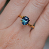 2.07CT OVAL MADAGASCAR SAPPHIRE, MEDIUM TEAL BLUE, UNTREATED, 8.1X6.6X5.1MM