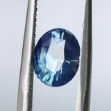 2.07CT OVAL MADAGASCAR SAPPHIRE, MEDIUM TEAL BLUE, UNTREATED, 8.1X6.6X5.1MM