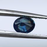 2.07CT OVAL MADAGASCAR SAPPHIRE, MEDIUM TEAL BLUE, UNTREATED, 8.1X6.6X5.1MM