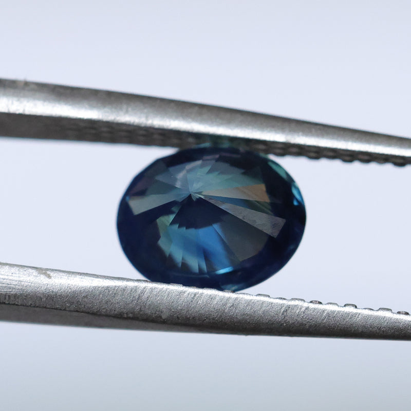 2.07CT OVAL MADAGASCAR SAPPHIRE, MEDIUM TEAL BLUE, UNTREATED, 8.1X6.6X5.1MM