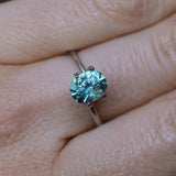 1.63CT PRECISION CUT OVAL MONTANA SAPPHIRE, COLOR SHIFTING TEAL TO MIDNIGHT BLUE, 7.5X6.04X4.6MM