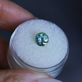 1.48CT ROUND MONTANA SAPPHIRE, LIGHT EARTHY TEAL, 6.7MM