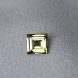 1.52CT MADAGASCAR CARRE CUT SAPPHIRE, YELLOW, UNTREATED, 6.5X6.2X3.7MM
