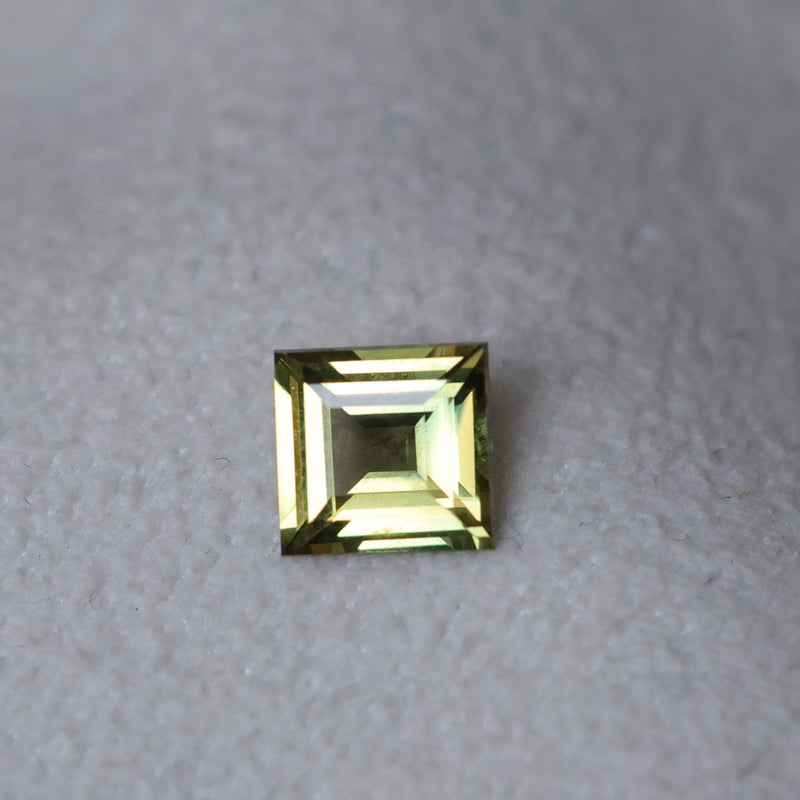 1.52CT MADAGASCAR CARRE CUT SAPPHIRE, YELLOW, UNTREATED, 6.5X6.2X3.7MM