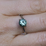 1.48CT ROUND MONTANA SAPPHIRE, LIGHT EARTHY TEAL, 6.7MM