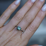 1.48CT ROUND MONTANA SAPPHIRE, LIGHT EARTHY TEAL, 6.7MM