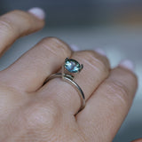 1.48CT ROUND MONTANA SAPPHIRE, LIGHT EARTHY TEAL, 6.7MM