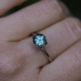 1.48CT ROUND MONTANA SAPPHIRE, LIGHT EARTHY TEAL, 6.7MM