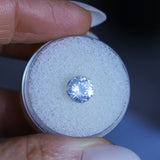1.77CT ROUND MADAGASCAR SAPPHIRE, OPALESCENT WHITE BLUE VIOLET, 7.8MM
