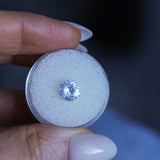 1.77CT ROUND MADAGASCAR SAPPHIRE, OPALESCENT WHITE BLUE VIOLET, 7.8MM