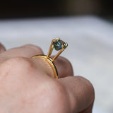 2.49CT MADAGASCAR EMERALD CUT SAPPHIRE, PARTI BLUE GREEN YELLOW, UNTREATED, 7.8X5.8X5.5MM