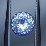 1.77CT ROUND MADAGASCAR SAPPHIRE, OPALESCENT WHITE BLUE VIOLET, 7.8MM