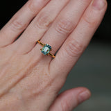 2.49CT MADAGASCAR EMERALD CUT SAPPHIRE, PARTI BLUE GREEN YELLOW, UNTREATED, 7.8X5.8X5.5MM