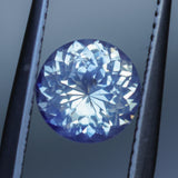 1.77CT ROUND MADAGASCAR SAPPHIRE, OPALESCENT WHITE BLUE VIOLET, 7.8MM